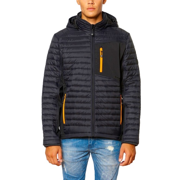 Skechers Other - Skechers Men’s Hybrid Jacket (dark blue/orange) - with removable hood!